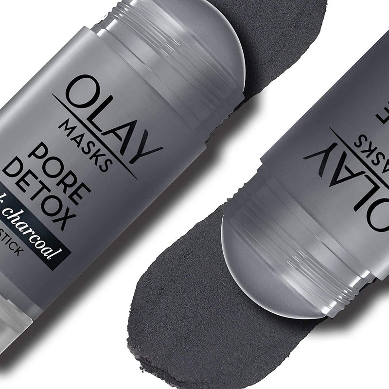 Olay Face Mask by Olay, Clay Charcoal Facial Mask Stick, Pore Detox Black Charcoal, Spa and Beauty Gift for Women 1.7 Oz - Image 5