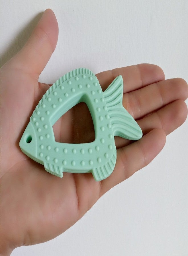 Megoday Baby Teether 3 M+,Chew Toys for Kids Boy Girl Biting Chewing Needs,Funny Fish Teether,Durable, Food Grade Silicone BPA-Free - Image 4