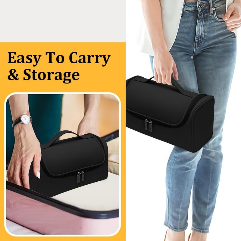 May Create MAYCREATE® Travel Storage Bag for Dyson Air wrap Holder Hair Styler Organizer for Airwrap Attachments Portable Storage Bag with Hanging Hook, Black (Bag Only) - Image 5