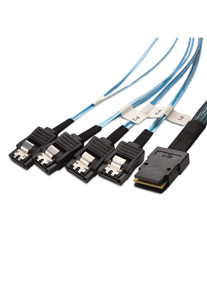 LAMAY Internal Mini SAS to SATA Cable 3.3 Feet (SFF-8087 to SATA Forward Breakout) - Image 1