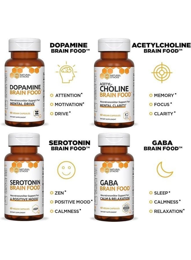ناتشورال ستاكس، غذاء الدماغ السيروتونين، 60 كبسولة - Image 5