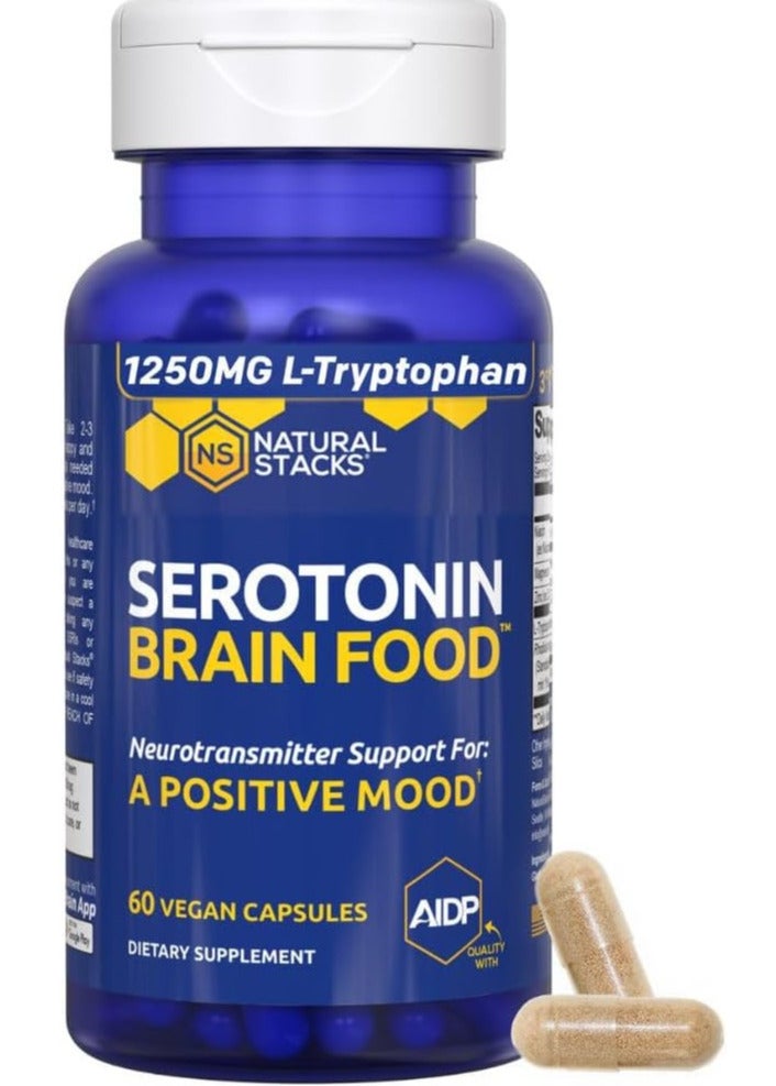 NATURAL STACKS Serotonin Brain Food - 60 Capsules - Image 1