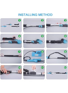 erorex High Carbon Steel Foldable Telescopic Rod Electric Pruning Shear Holder 1.5 1.9M High Branches Cutting Extension Bars  - Image 4