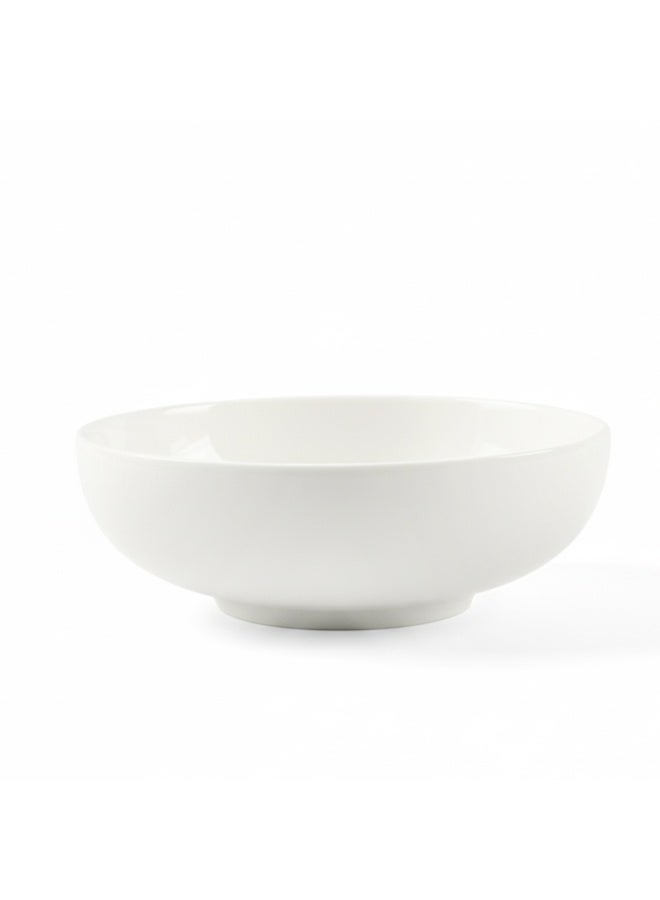 كويزين أرت أطباق كويزين آرت EFE من البورسلين الفاخر مقاس 5.5 بوصة (مجموعة من 4 قطع) | أطباق دائرية بيضاء فاخرة (14 × 14 × 5 سم) | أطباق بورسلين خفيفة الوزن مثالية للحساء والحبوب والوجبات الخفيفة والحلويات والاستخدام اليومي. - Image 2