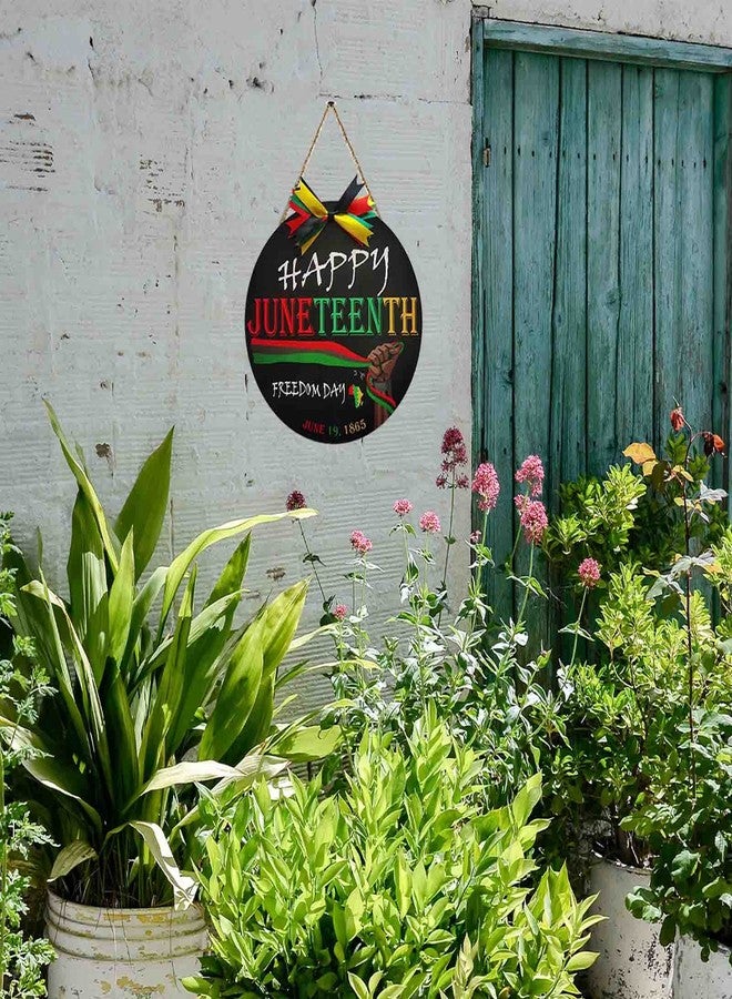 IRCOR Happy Juneteenth Sign for Front Juneteenth Decorations Outdoor Juneteenth Wreath Juneteenth Decor - Image 5
