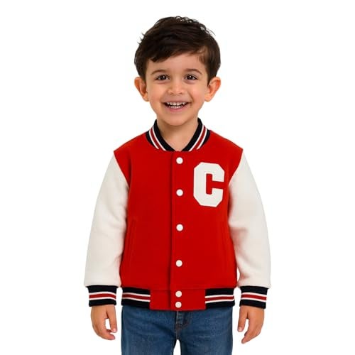 Nautinati Colourblocked Red and White Jacket for Boys(NNNBWW070053-7-8Y_7-8Y_Red & White) - Image 1