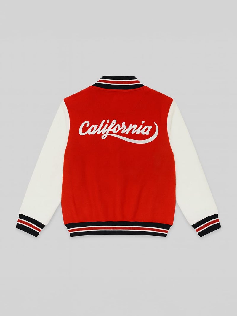 Nautinati Colourblocked Red and White Jacket for Boys(NNNBWW070053-7-8Y_7-8Y_Red & White) - Image 3