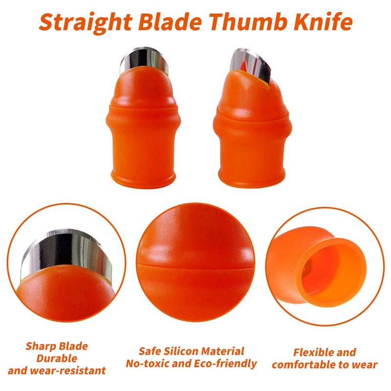YBB 12 Pcs Gardening Silicone Thumb Knife Harvesting Tool, Separator Finger Plant Fruit Picking Knife Garden Tool (L) - Image 3