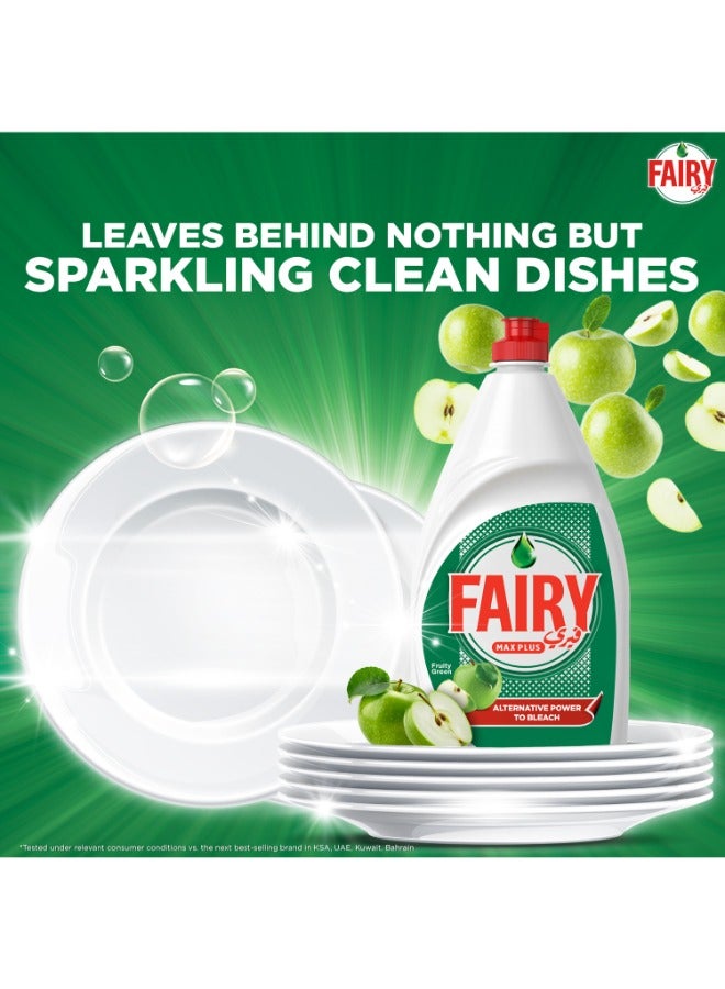 Fairy Plus Fruity Green Dishwashing Liquid Soap With Alternative Power To Bleach 2 x 800ml - Image 5