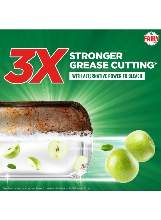 Fairy Plus Fruity Green Dishwashing Liquid Soap With Alternative Power To Bleach 2 x 800ml - Image 2