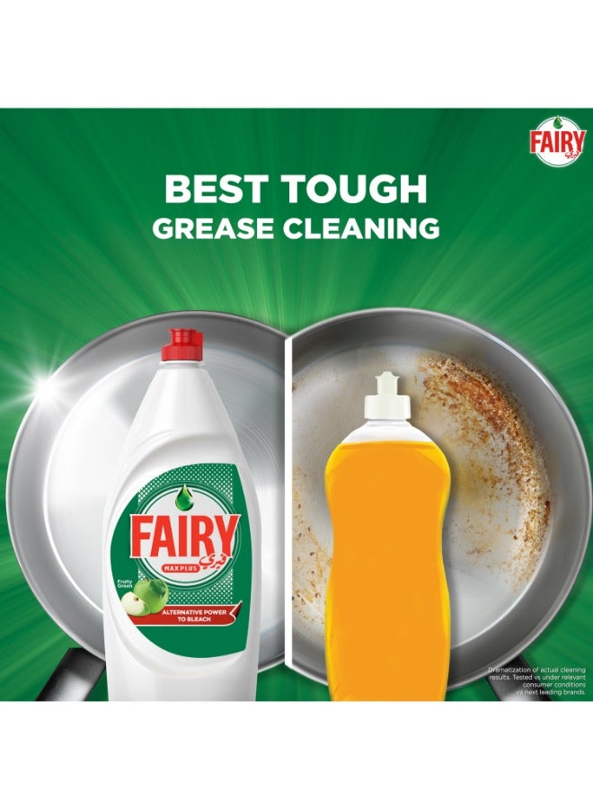 Fairy Plus Fruity Green Dishwashing Liquid Soap With Alternative Power To Bleach 2 x 800ml - Image 3
