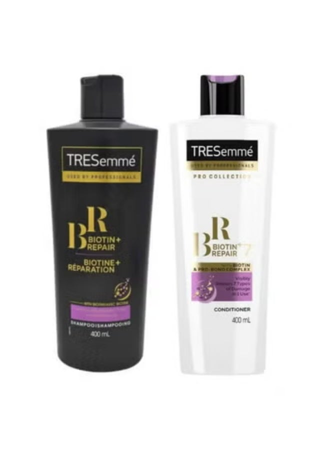 Biotin+ Repair 7 Shampoo And Conditioner Set 400 ML
