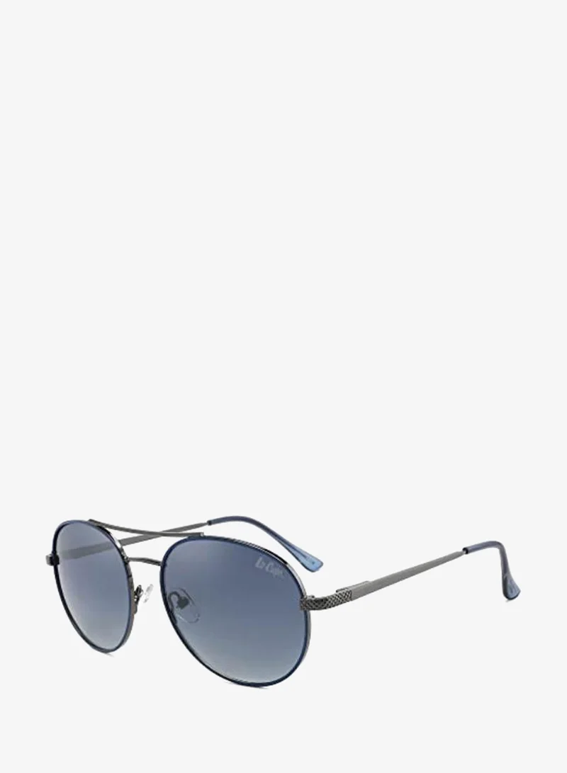 Lee Cooper Polarized Sunglasses Gun Frame Gradient Blue Mirror Lens 54mm  - LC1035C01