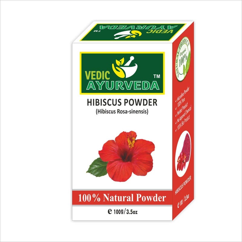 VEDICAYURVEDA VEDICAYURVEDA Bhringraj Leaf Powder and Hibiscus Powder Reduce Hair Fall Dandruff and Grays Hair Natural Glowing Agent For The Skin Combo Pack 200g  - Image 3