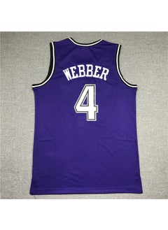 1 x 5 pcs Kings Retro Embroidered Basketball Jersey #55 Mesh Vest Need other color matching number contact customer service