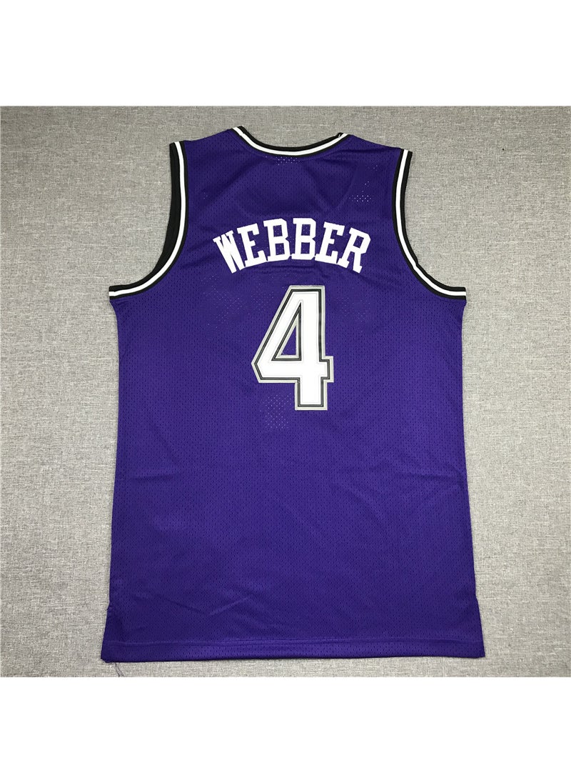 Generic - 1 x 5 pcs Kings Retro Embroidered Basketball Jersey #55 Mesh Vest Need other color matching number contact customer service - Image 1
