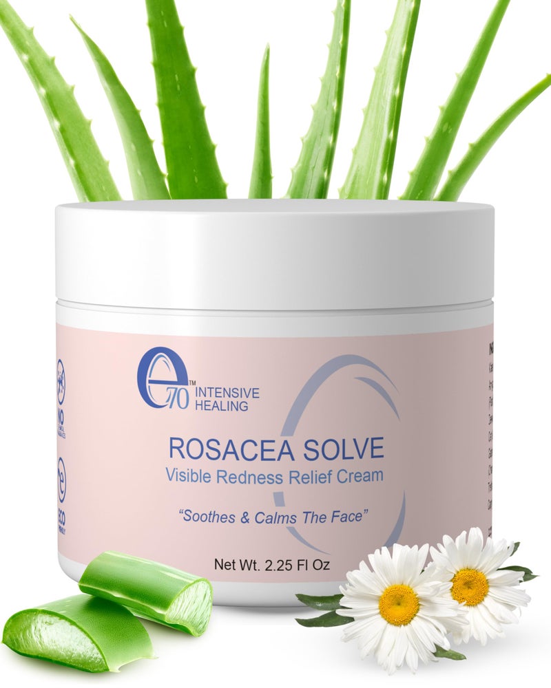 Rosacea Solve Face Moisturizer  Redness Corrector for Face Rosacea Cream with Aloe Vera  Hyaluronic Acid  DayNight Cream for Women  Men by e70 225 fl oz Single