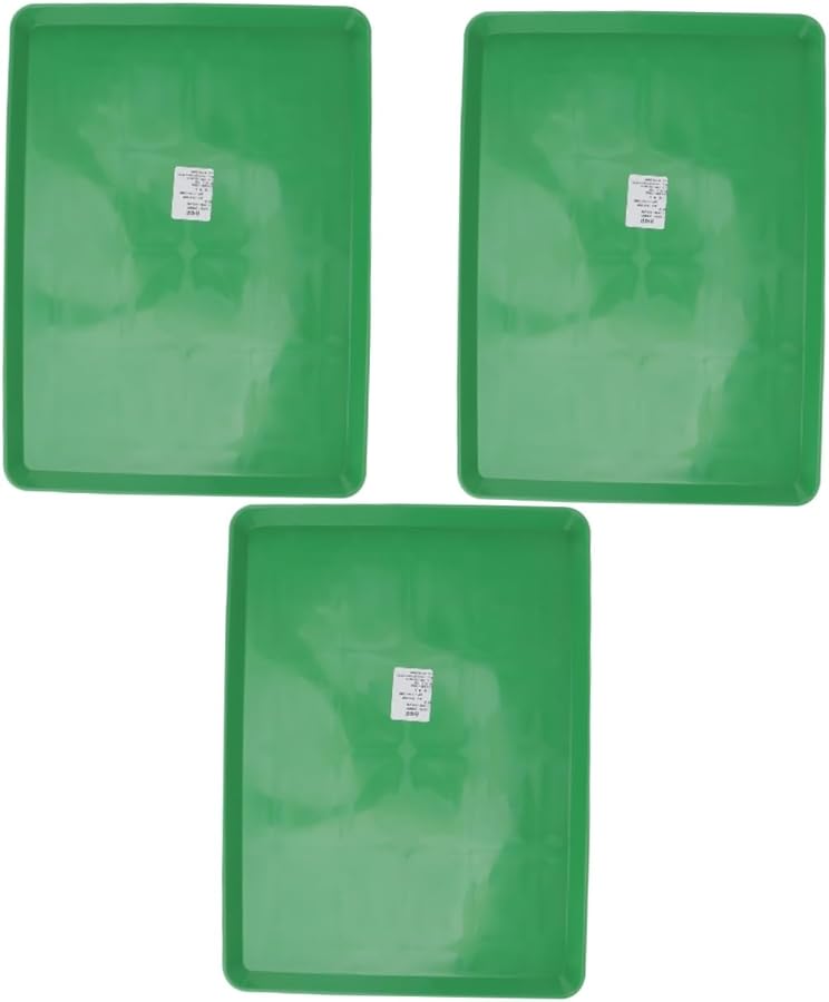 Angoily 3 قطع صينية قفص الحيوانات الأليفة مرحاض سهل التنظيف أخضر 37.5 × 27.5 سم للخنازير الغينية الدجاج الحيوانات - Image 2