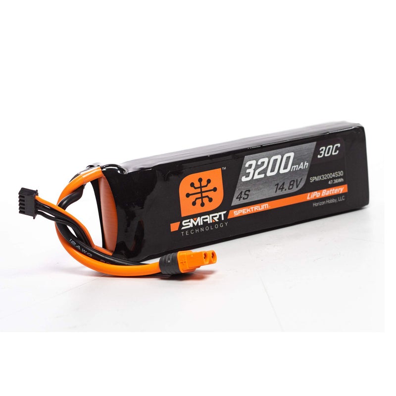 Spektrum 14.8V 3200mAh 4S 30C Smart LiPo Battery: IC3, SPMX32004S30 - Image 5