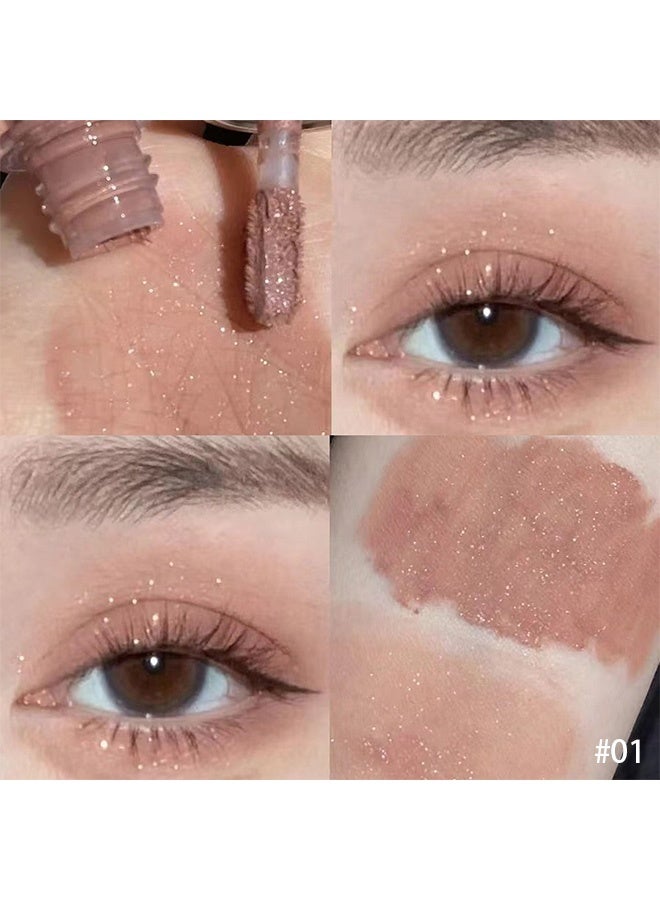 Cappuvini Temperament Fog Eye Shadow Liquid,Liquid Matte Eyeshadow, Long Lasting Waterproof Liquid Eye Shadow, Velvet Matte Cream Eyeshadow, Neutral Nude Eye Shadow Makeup #01 - Image 2