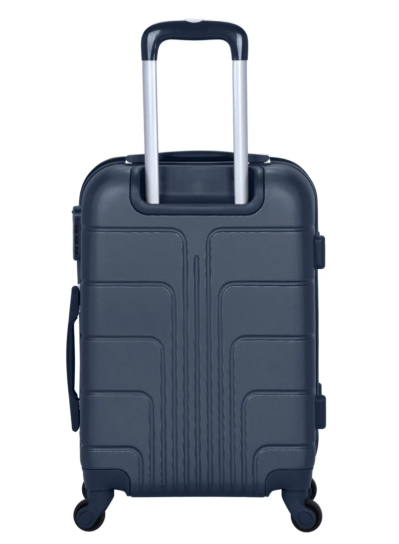 Senator Navy Blue Hard Case Travel Bag Cabin Luggage Trolley ABS Lightweight Suitcase with 4 Spinner Wheels A1012, Navy Blue  | Best Price UAE