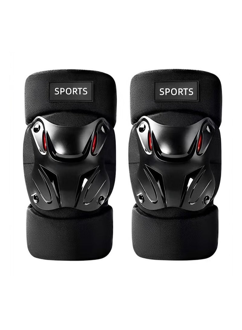 Bukela 1 Pair Motorcycle Knee Pads,Motorcycle Knee Shin Guard Pads,Adjustable Knee Cap Pads Protector,Heavy Duty Support Knee pads,Motorcycle Knee Brace - Image 1