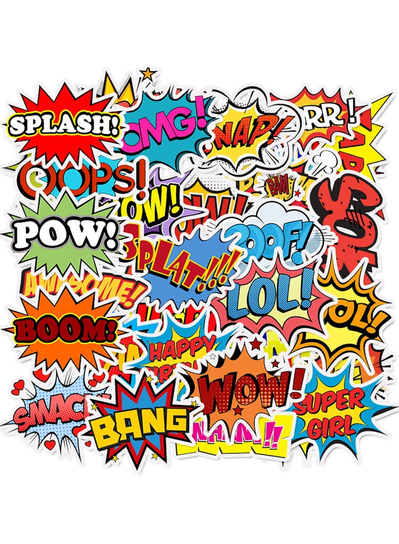 ORAINBOW 50PCS Waterproof Words Shaped Stickers for Water Bottle Suitcase Laptops Snowboard Gift Helmet Stickers - Image 2
