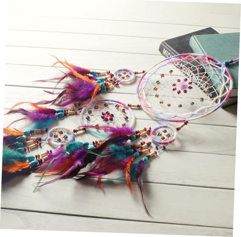 klarako 2pcs Hanging Exquisite Props Photo Chic Colorful Home Adornment Ornament Charming for Dreamcatcher Decor Room Living - Image 3