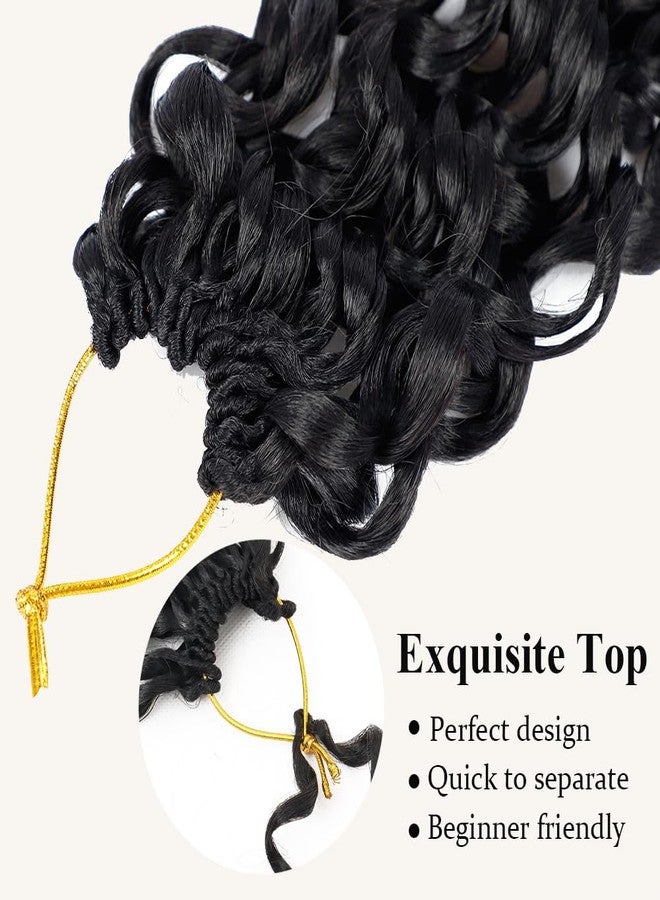 Colorful Queen شعر كروشيه جوجو كيرل للنساء بطول 12 بوصة، شعر كروشيه مجعد، شعر كروشيه مموج للنساء، 7 عبوات من شعر التمديد الموجي العميق (12 بوصة، 1B) - Image 3