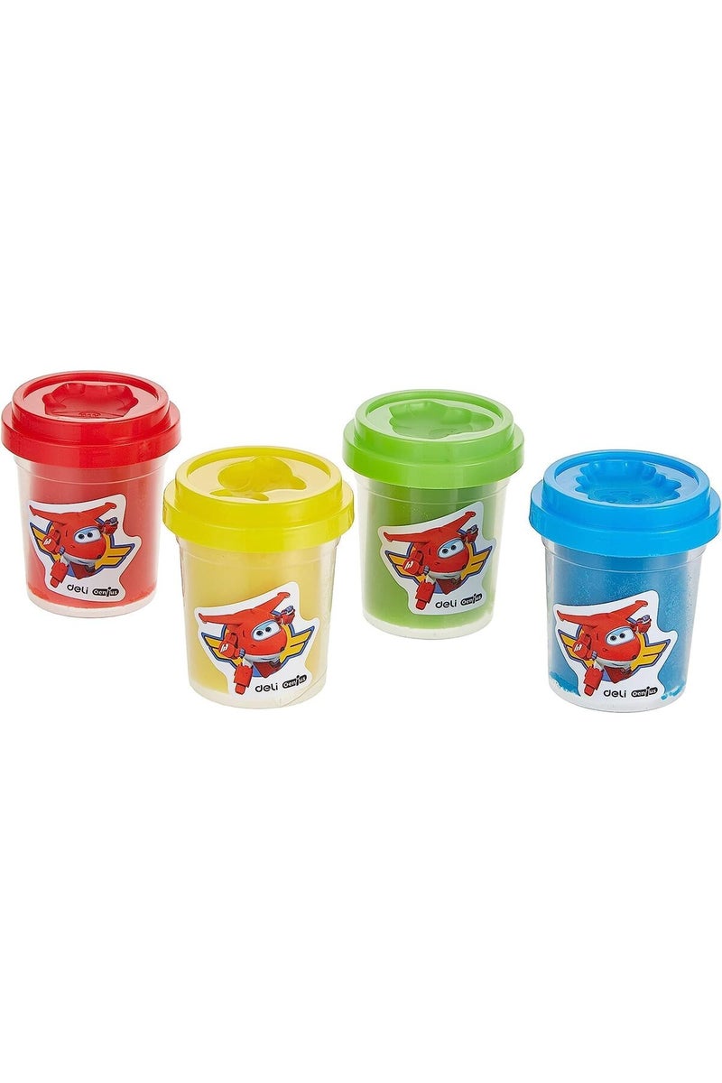 Deli EH709-4 Modeling Dough –  4 Assorted Colors, Soft & Easy to Mold, Safe, 4 pcs - Image 1