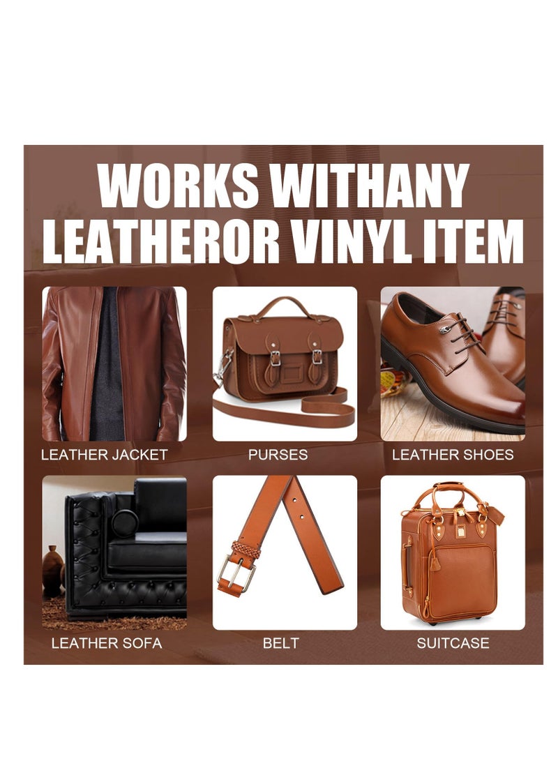 مجموعة جل إصلاح الجلد الفاخر للسيارات والأثاث - يرمم الأرائك والمقاعد (2 × 40 مل من الجوز) - Image 4