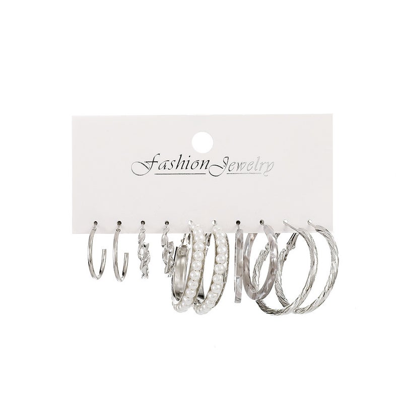 European and American new metal earrings square geometric earrings earrings earrings set combination ins Wind earrings set GZ0422 GZ0422 