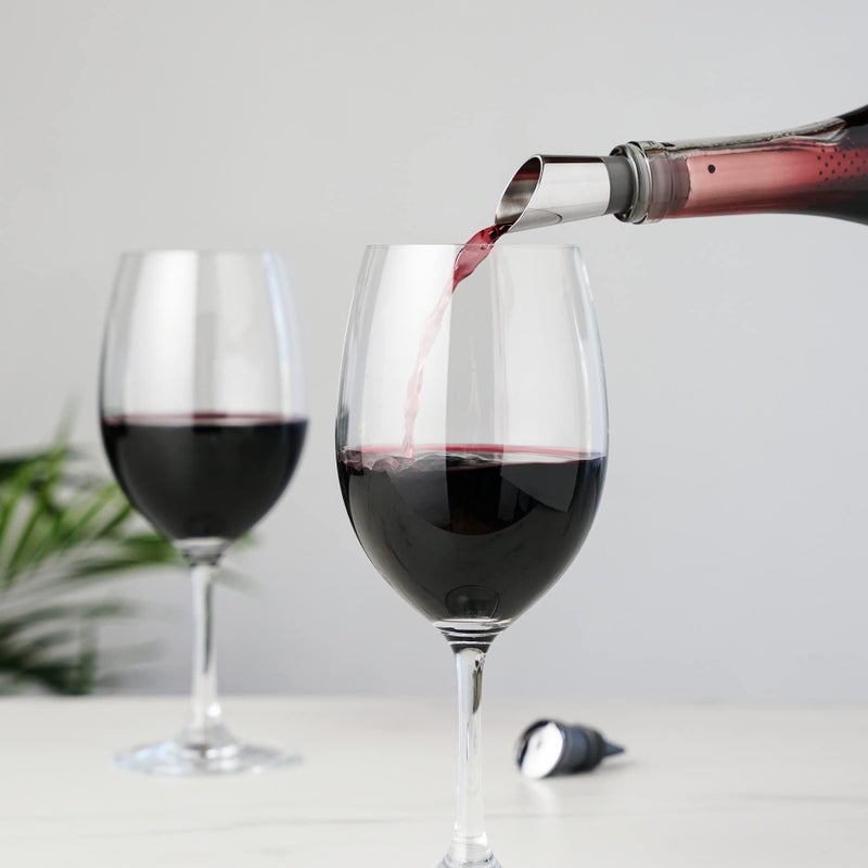 Host Host Filter Wine Pour Spout with Silicone Seal and Stopper, Stainless Steel Filter Pourer for Red or White Wine, Set of 1  - Image 4