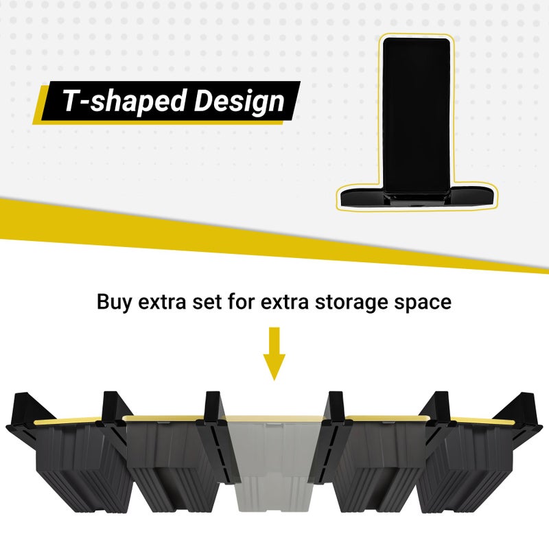 Eastrexon 6-bin Overhead Garage Storage Rack, Ceiling Storage Racks Heavy Duty, Powder Coated Tote Storage Rack for Garages, Sheds, Storerooms (7 PCS, for 6 Bins) - Image 5