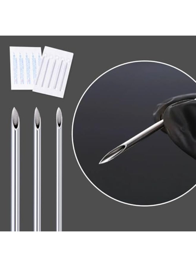 DJCIW 14G Body Piercing Needles10pcs DJCIW Sterile Disposable Stainless Steel Needles for Ear Nose Navel Nipple Lip Safe and Hygienic - Image 3