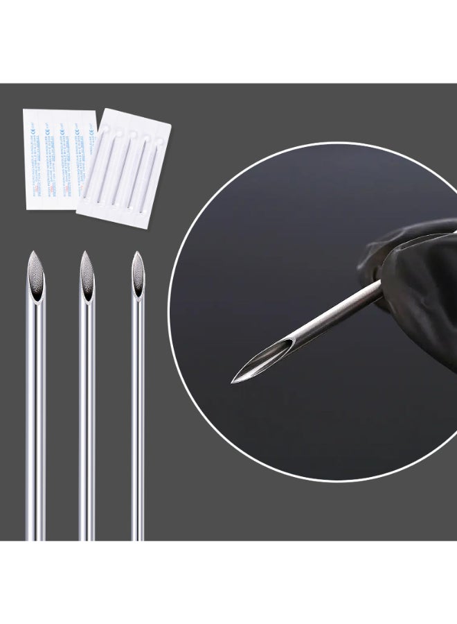 DJCIW 14G Body Piercing Needles10pcs DJCIW Sterile Disposable Stainless Steel Needles for Ear Nose Navel Nipple Lip Safe and Hygienic - Image 4