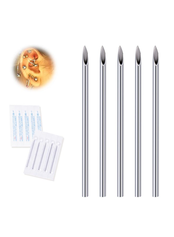 DJCIW 14G Body Piercing Needles10pcs DJCIW Sterile Disposable Stainless Steel Needles for Ear Nose Navel Nipple Lip Safe and Hygienic - Image 2