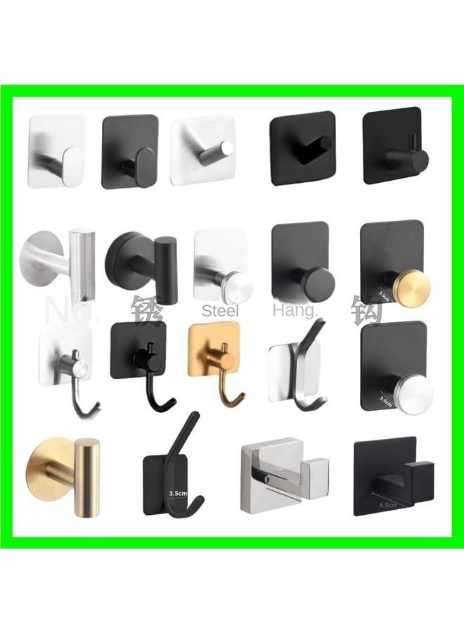 Bluejw Stainless Steel Traceless Strong Adhesive Hook Nail-free Toilet Coat Hook Duck Tongue Hook Towel Hook Baseball Cap Hook - Image 2
