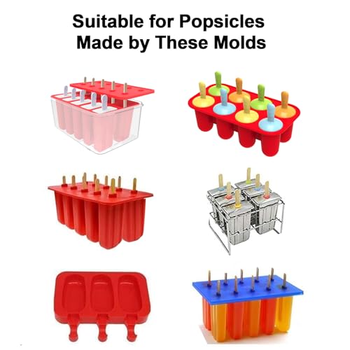 Miaowoof 200PCS Popsicle Bags Sealable, Ice Pop Bags For Ice Cream, Self-adhesive Clear Popsicle Wrappers, 6.3" x 3.2" Disaposable - Image 5