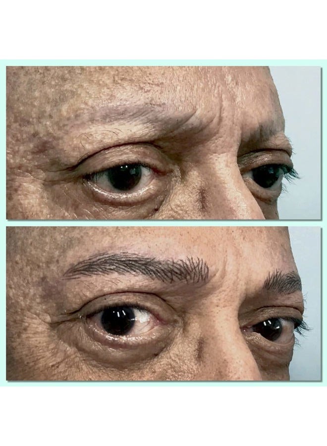 VEZE 2023 New Amazing Multifunctional Eyebrow Brush - Realistic Eyebrow Brush, Multi Purpose Square Eyebrow Makeup Brush, for Drawing Brows Similar to 3D Natural Real Hair (1 Set) (2Pcs) - Image 2