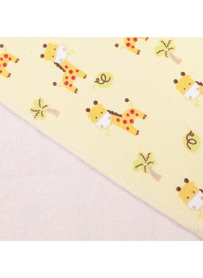 Hibaby ReUseLife Large Waterproof Cotton Flannel Diaper Changing Mat Pad,31.5 X 26.5 Inch (Yellow Griaffe） - Image 3