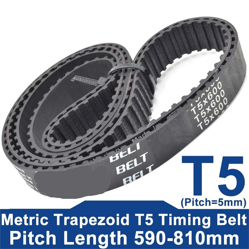T5 Timing Belt Lp=590-810mm 600 610 615 620 625 630 635 640 645 650 660 675 690 695 700 705 710 720 725 740 750 755 760 1Pcs(T5-625-(125 Teeth)) - Image 2
