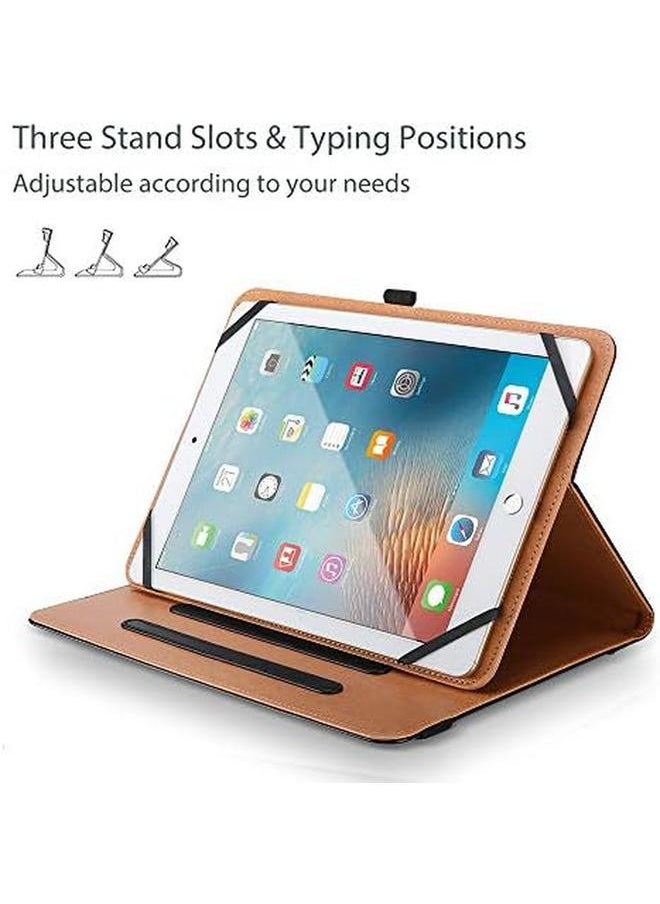 Procases - Universal Case For 9 10 Inch Tablet Stand Folio Universal Tablet Case Protective Cover For 9 Inch 10.1 Inch Touchscreen Tablet With Adjustable Fixing Band And Multiple Viewing Angles Black - Image 1
