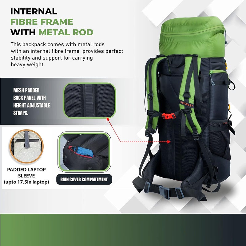 TRAWOC AEROFIT 60L Travel Backpack - Image 5