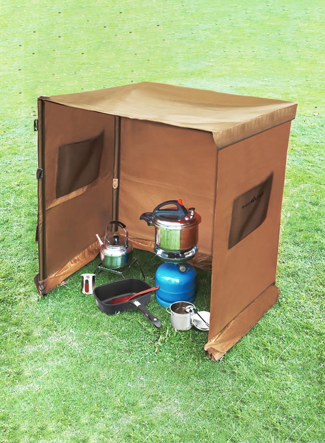 AL SANIDI Kitchen windbreak trips, Camping Curtain, Kaki  - Image 2