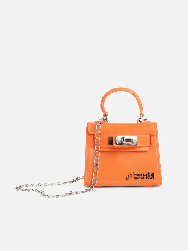 Haute Sauce Orange Solid Acrylic Mini Bag