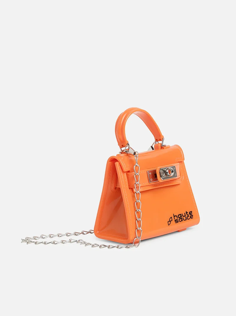 Haute Sauce Orange Solid Acrylic Mini Bag