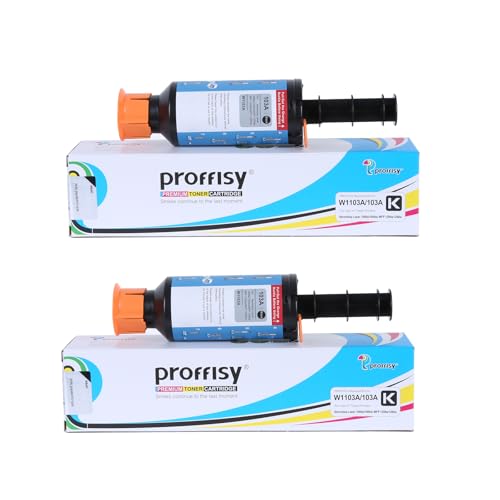 proffisy 103A Toner Cartridge, W1103A Toner Reload Kit Compatible with HP Neverstop Laser MFP 1200w, Neverstop Laser MFP 1200a, Neverstop Laser 1000a, Neverstop Laser 1000w (2 pcs) - Image 1