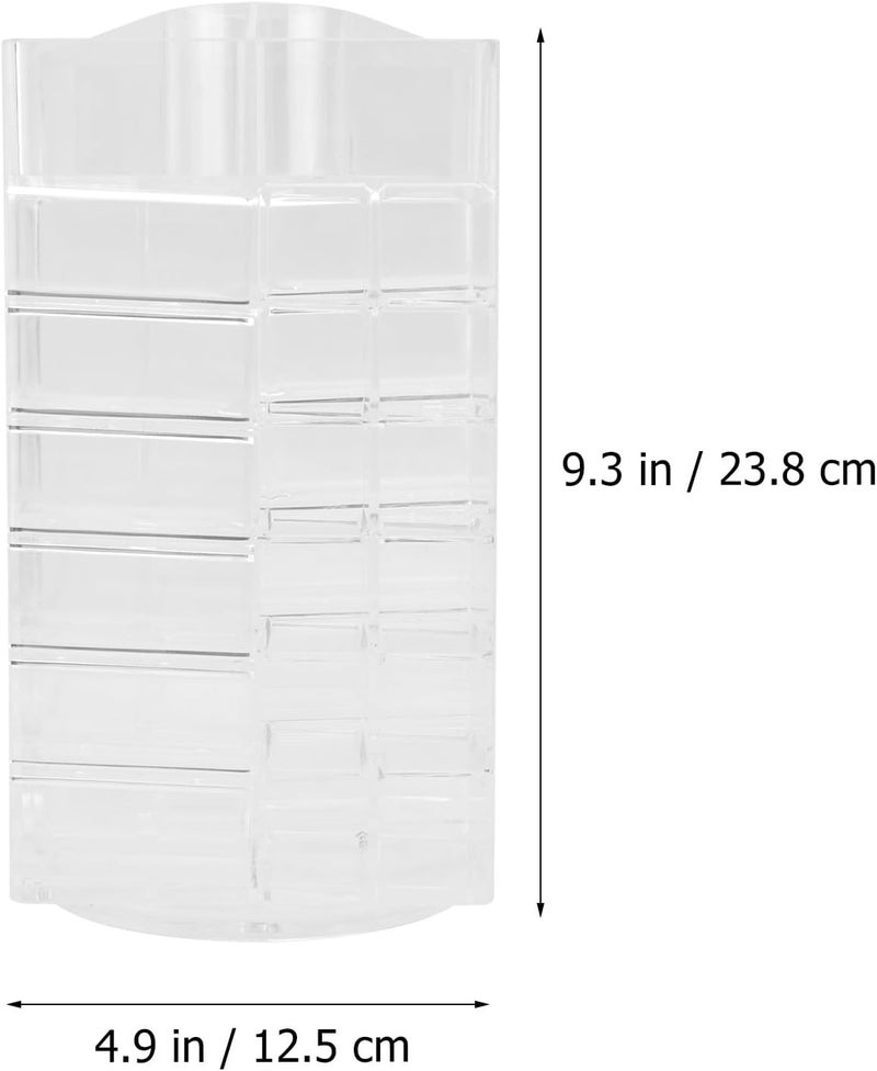 Uonlytech Rotating Acrylic Lipstick Stand and Nail Polish Rack, 1pcs Desktop Lip Gloss Organizer with 360° Rotation for Beauty Salon and Personal Makeup Storage - Image 2