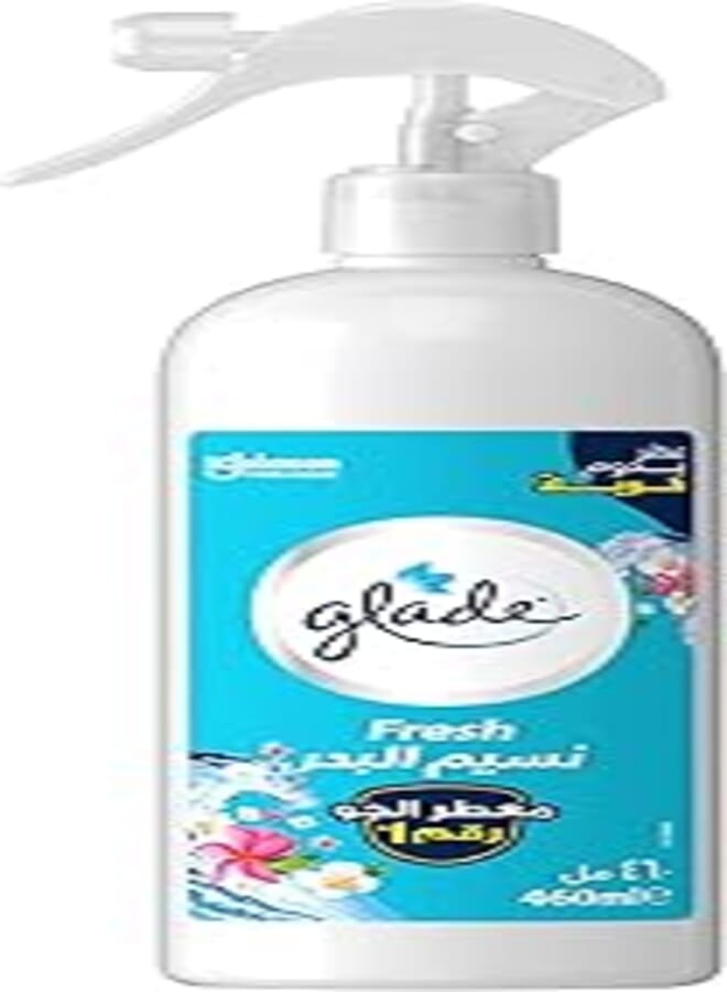 Glade Multispray Fresh Air Freshener, Eliminates Unwanted Odour On both Air & Fabric, 460ml